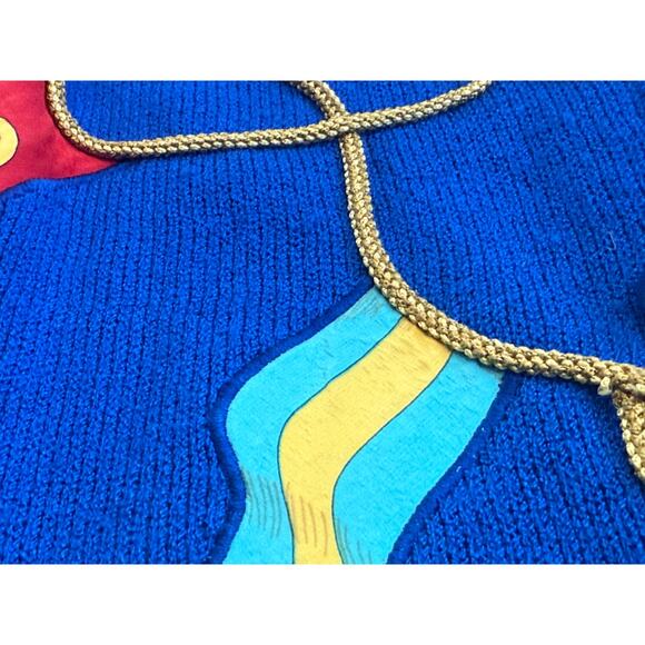 Anne Crimmins for UMI Collections Royal Blue Cardigan Womens M Hong Kong 1980s - Picture 6 of 12